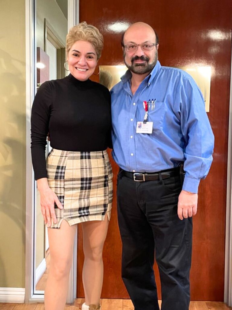 Zoey with her bariatric surgeon Dr Davtyan